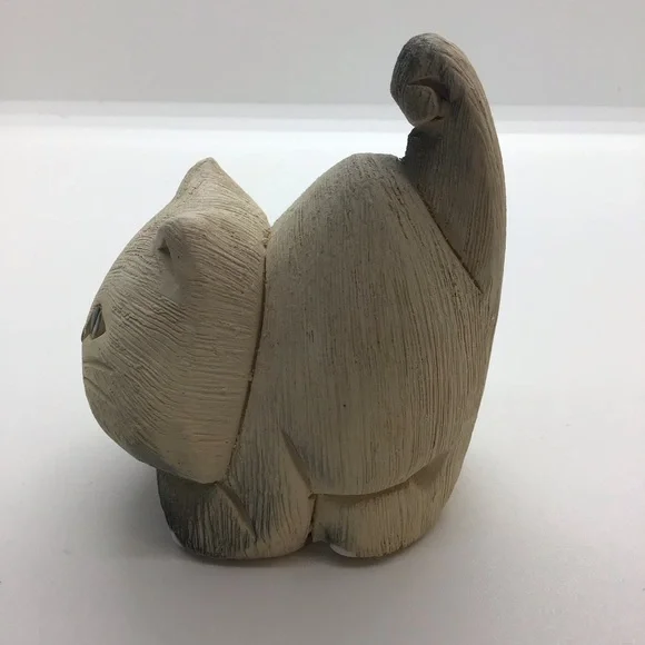 Vtg Artesania Rinconada Cat Kitten Feline Figurine Handmade Retired Uruguay - Picture 4 of 9